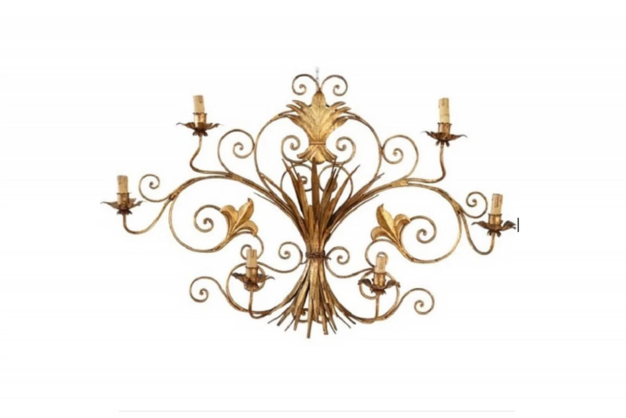 Iron sconce in middle European style, first half of the 20th century 1