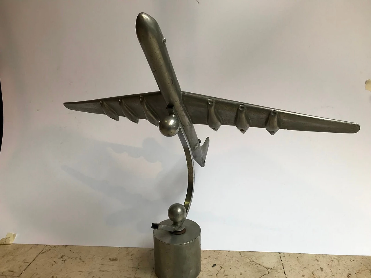 Grande modello di aereo U51 in alluminio, anni '50 2