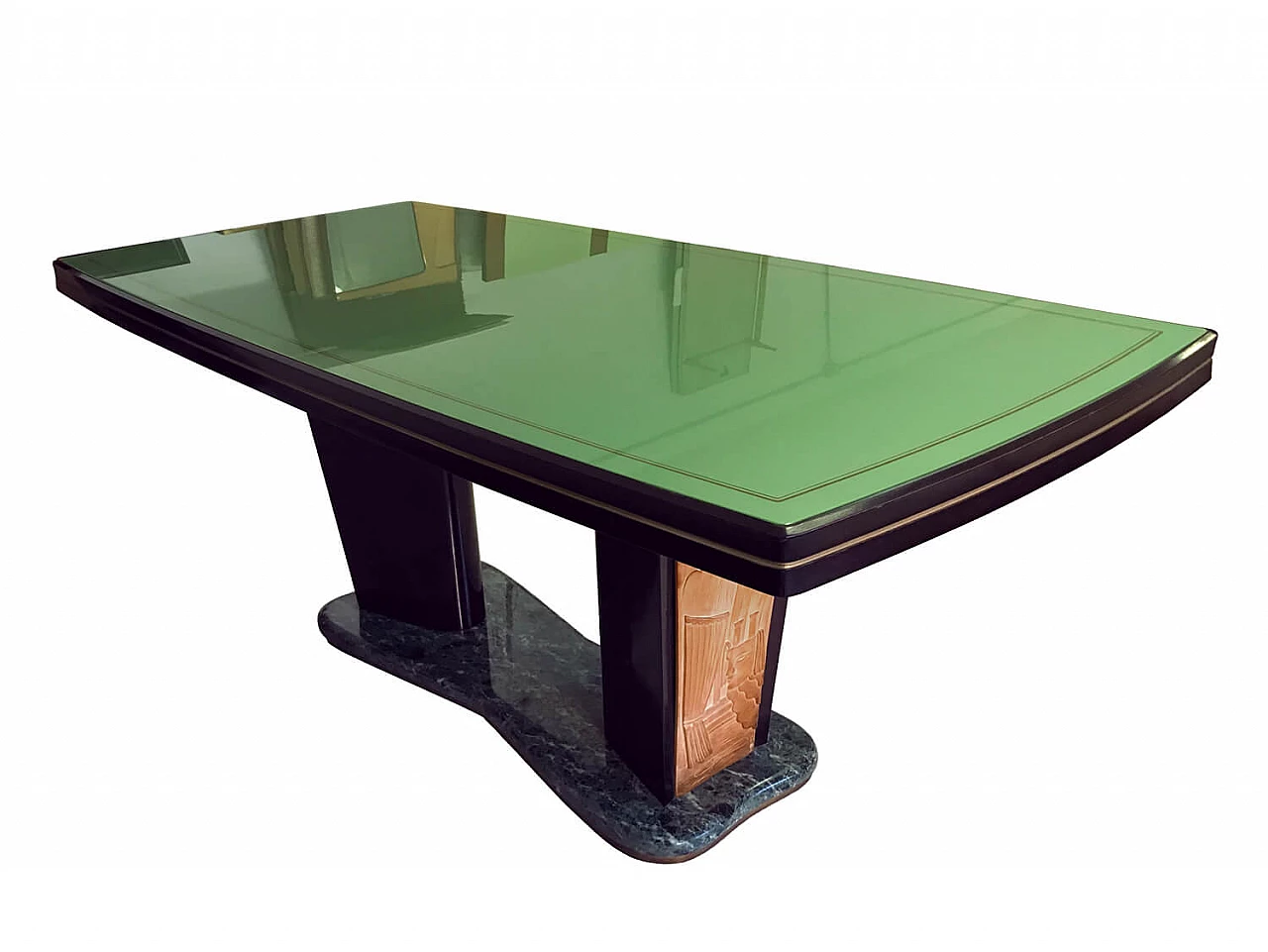 Italian Midcentury Rosewood Dining Table by Vittorio Dassi, 50s 1