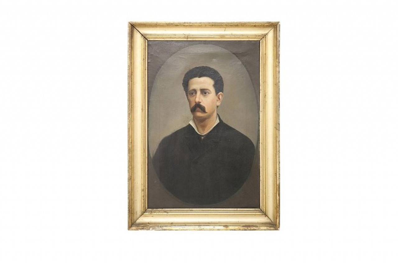 Ancient painting portrait of Gentleman with contemporary frame 1