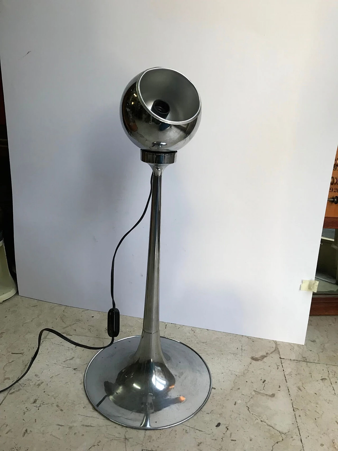Reggiani chrome-plated table lamp, Italy, 60s 2