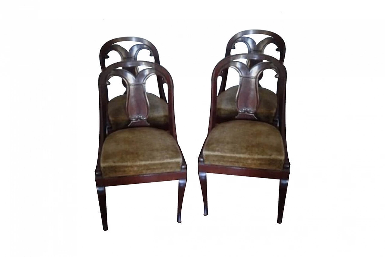Four Gondola chairs, first half 19th century 1