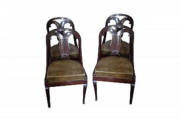 Four Gondola chairs, first half 19th century