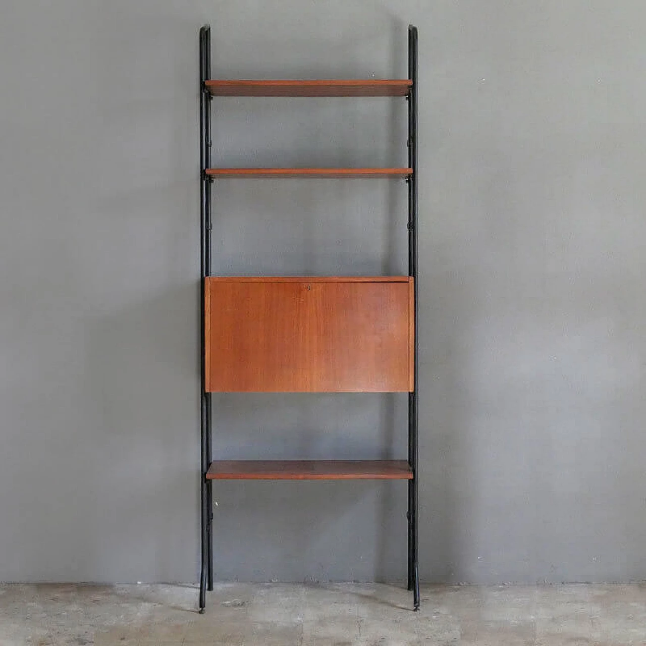 Libreria  svedese impiallacciata in teak, anni '60 3