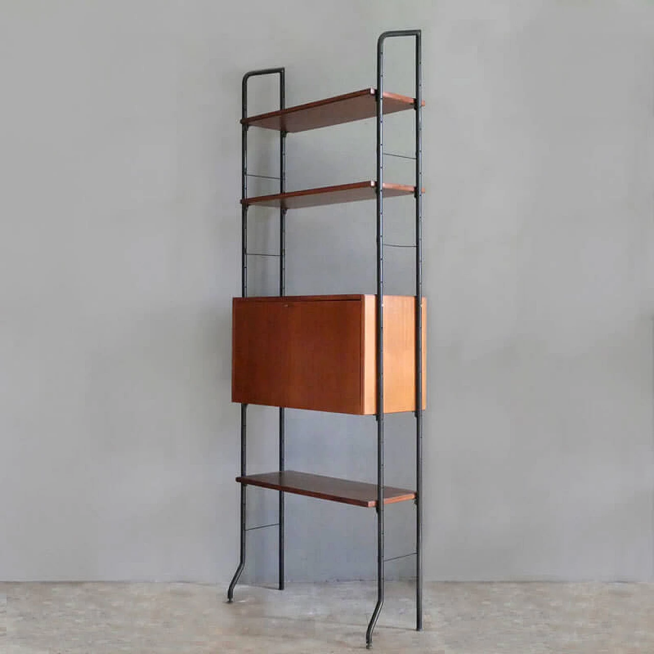 Libreria  svedese impiallacciata in teak, anni '60 6