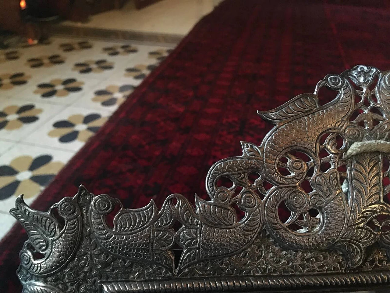 Specchio da tavolo in argento fine XIX inizio XX 5