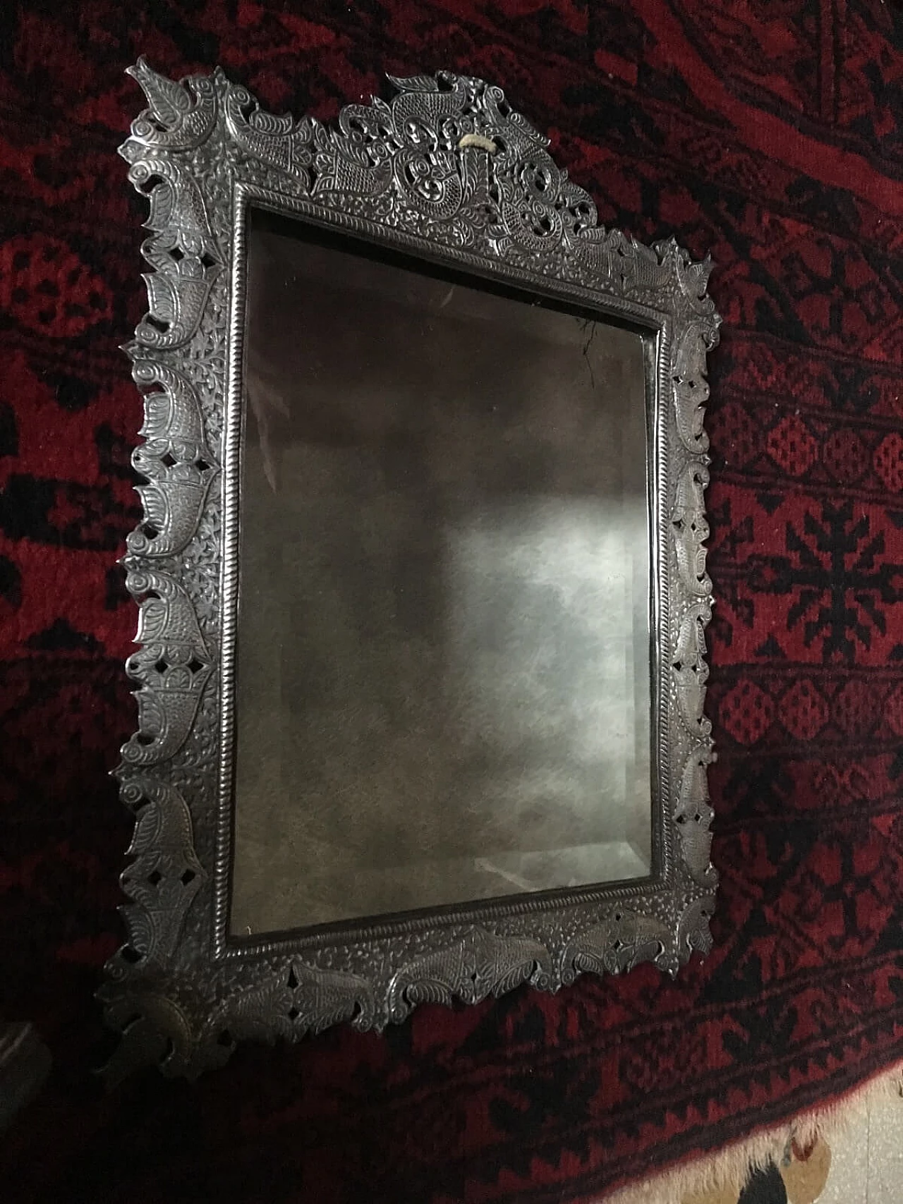 Specchio da tavolo in argento fine XIX inizio XX 2