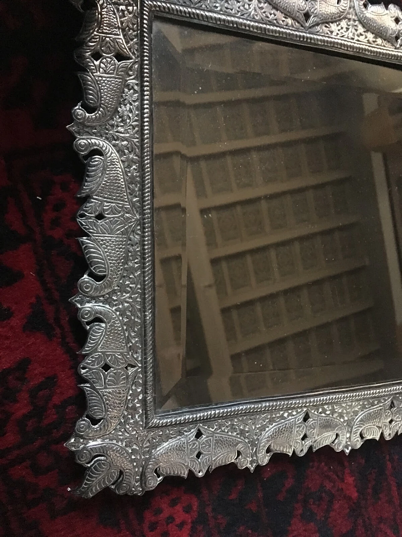 Specchio da tavolo in argento fine XIX inizio XX 8