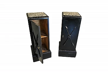 Coppia di comodini primo Impero con base in marmo, '800