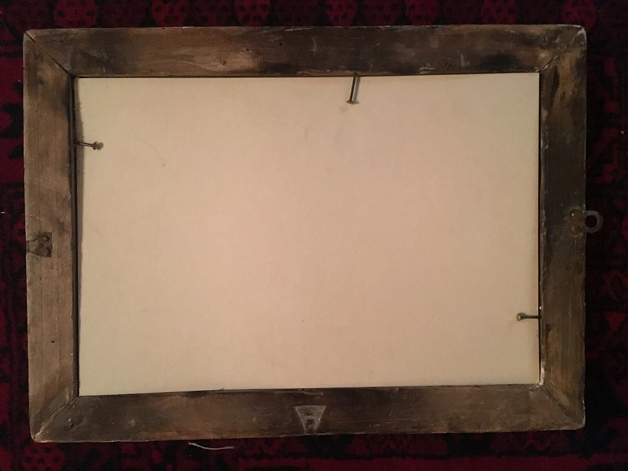 Disegno acquerellato di un fonte battesimale, '800 5