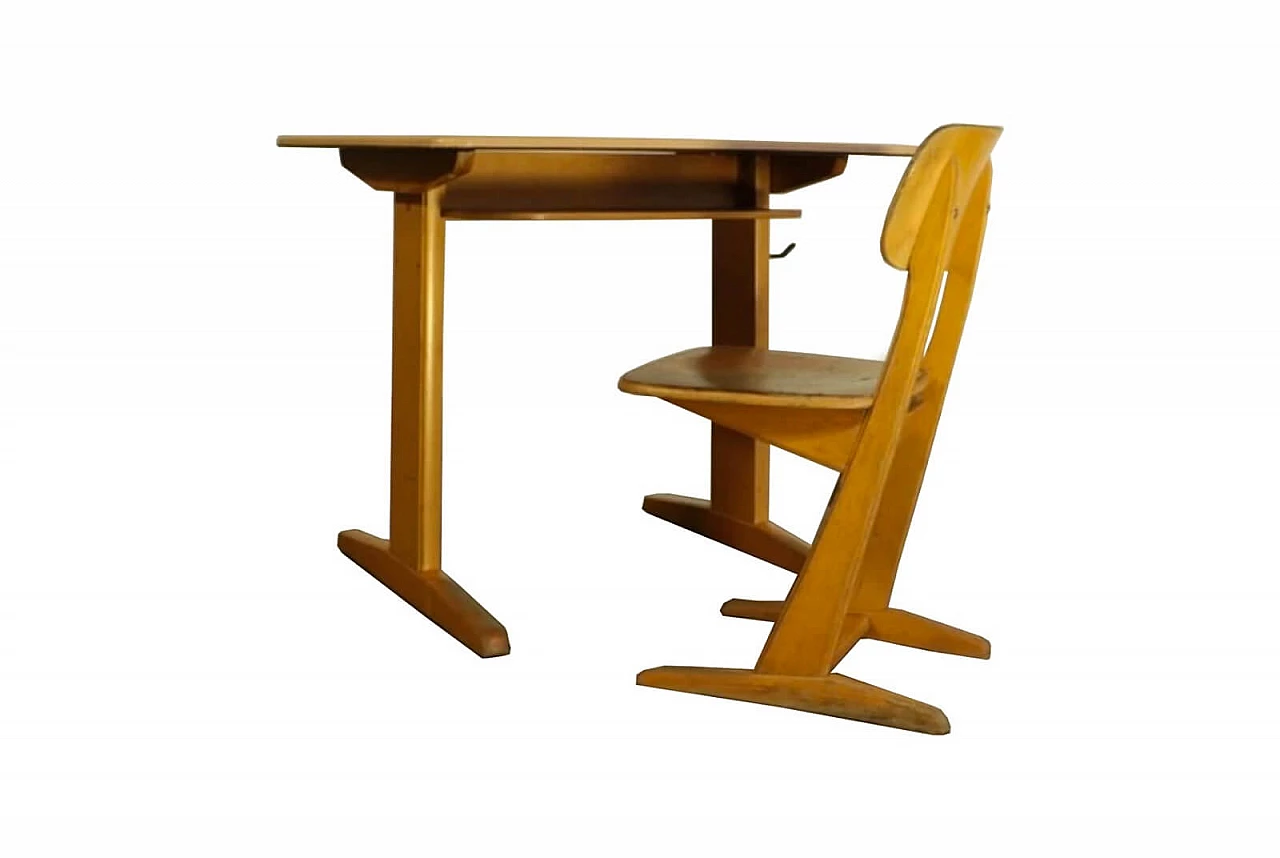 Tavolo e sedia per bambino Casale, Germania, anni '60 1