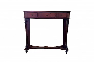 Empire console table with 3 drawers, end of the 19th century