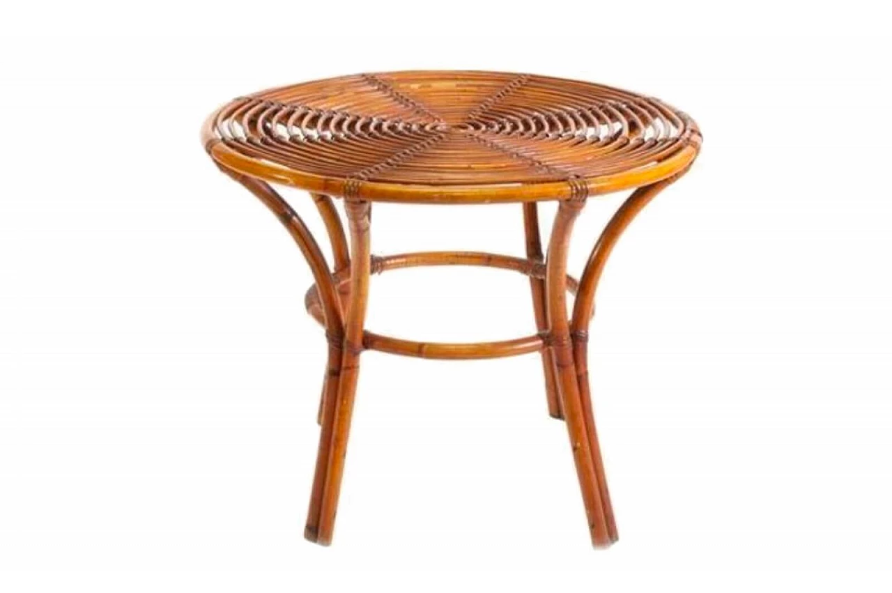 Tavolo da giardino e 4 poltroncine in bambu 1