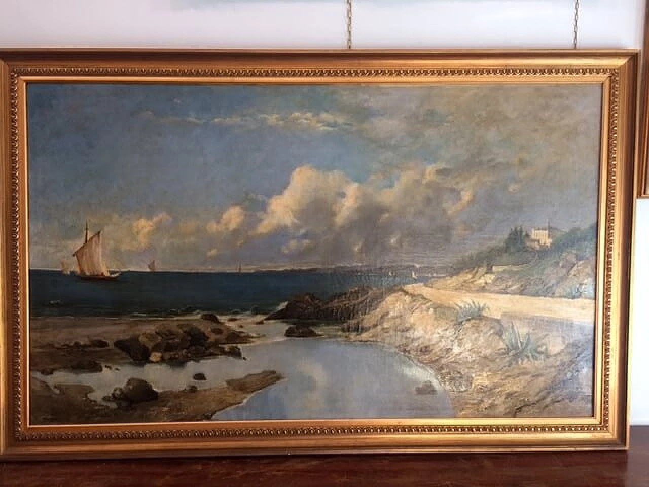 Seascape, oil on canvas, early 20th century 2