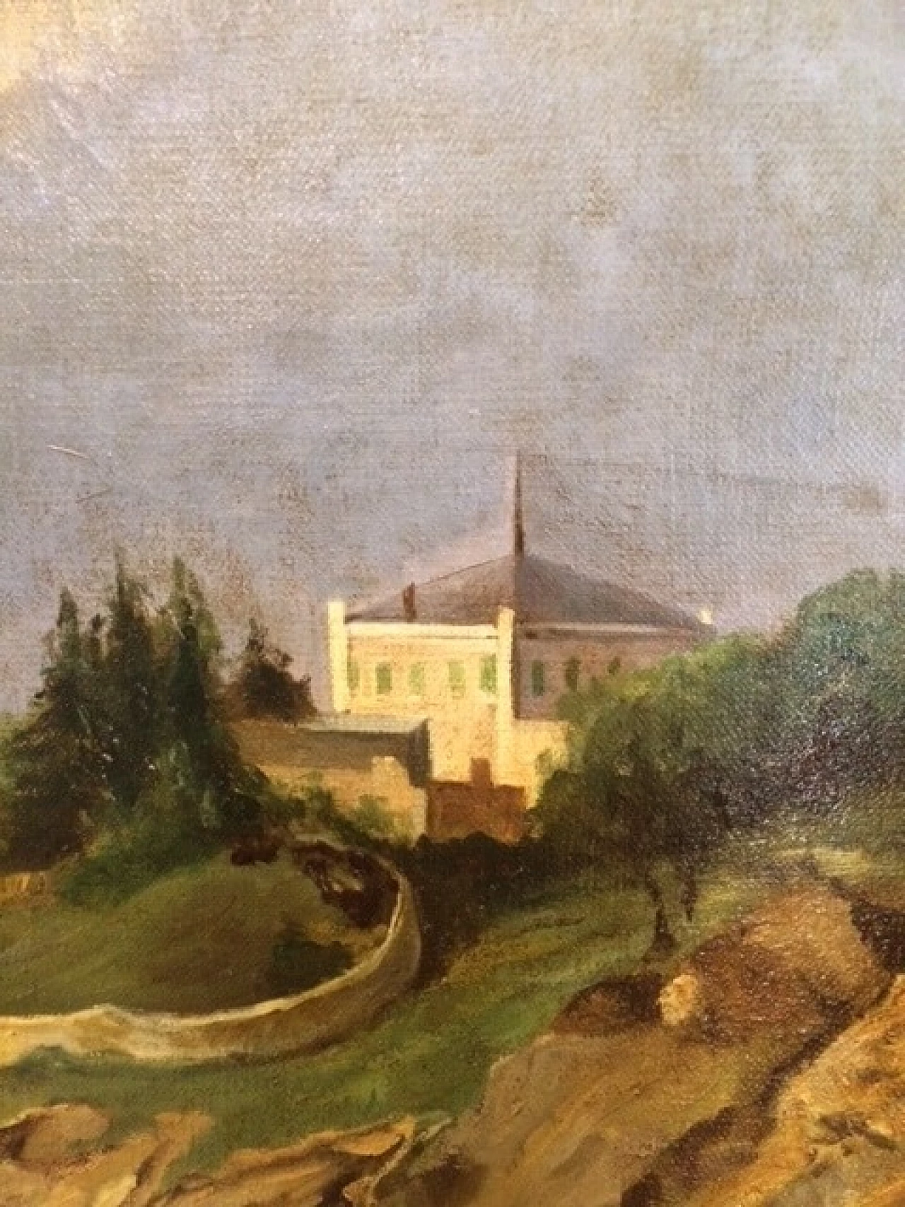 Paesaggio marino, olio su tela, inizio '900 3