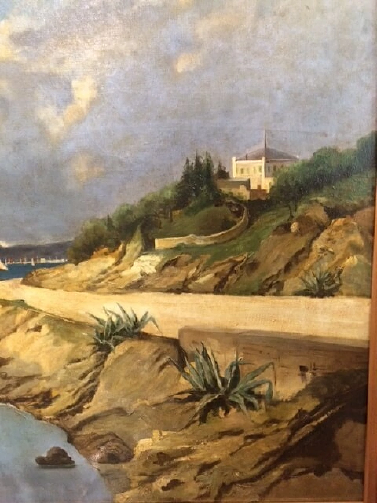 Paesaggio marino, olio su tela, inizio '900 5