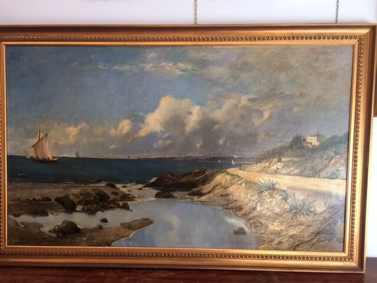 Seascape, oil on canvas, early 20th century 8