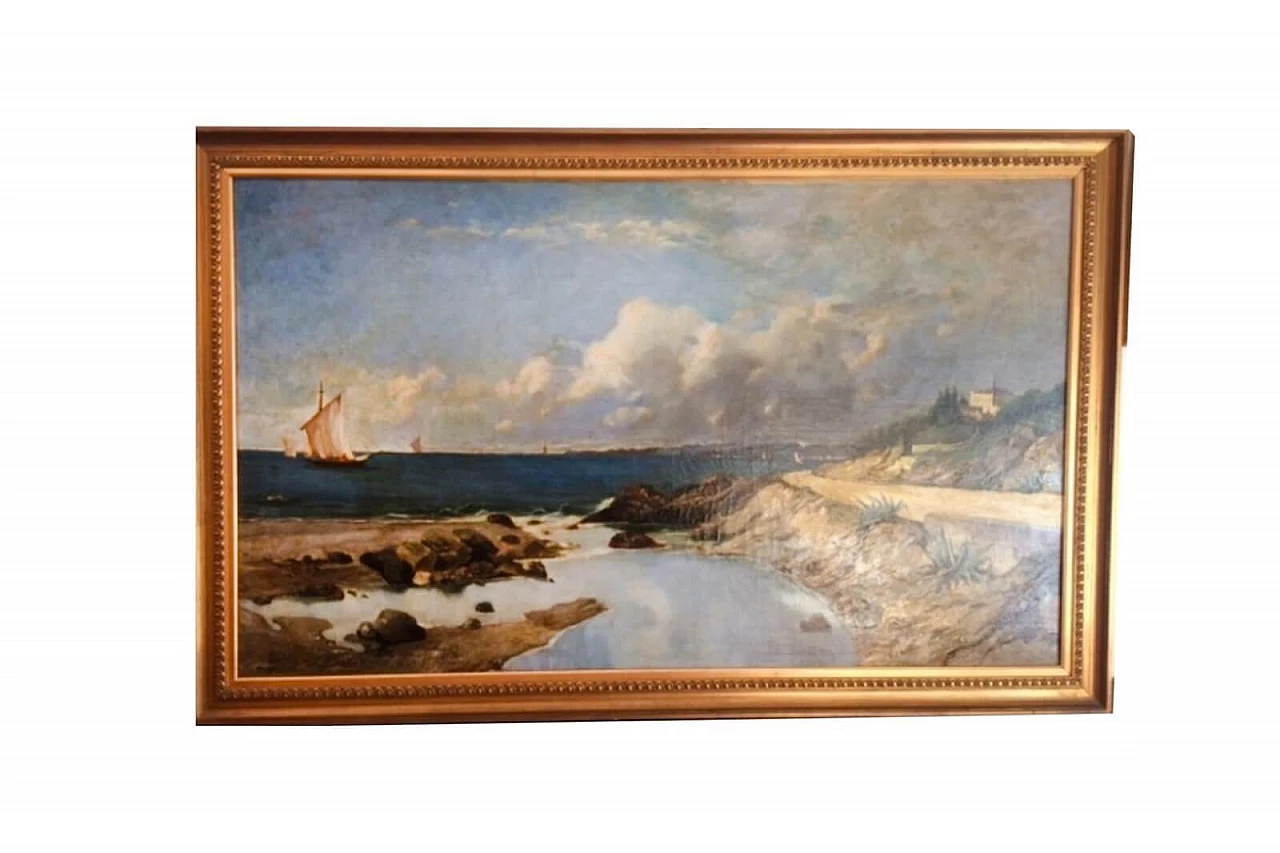 Seascape, oil on canvas, early 20th century 1