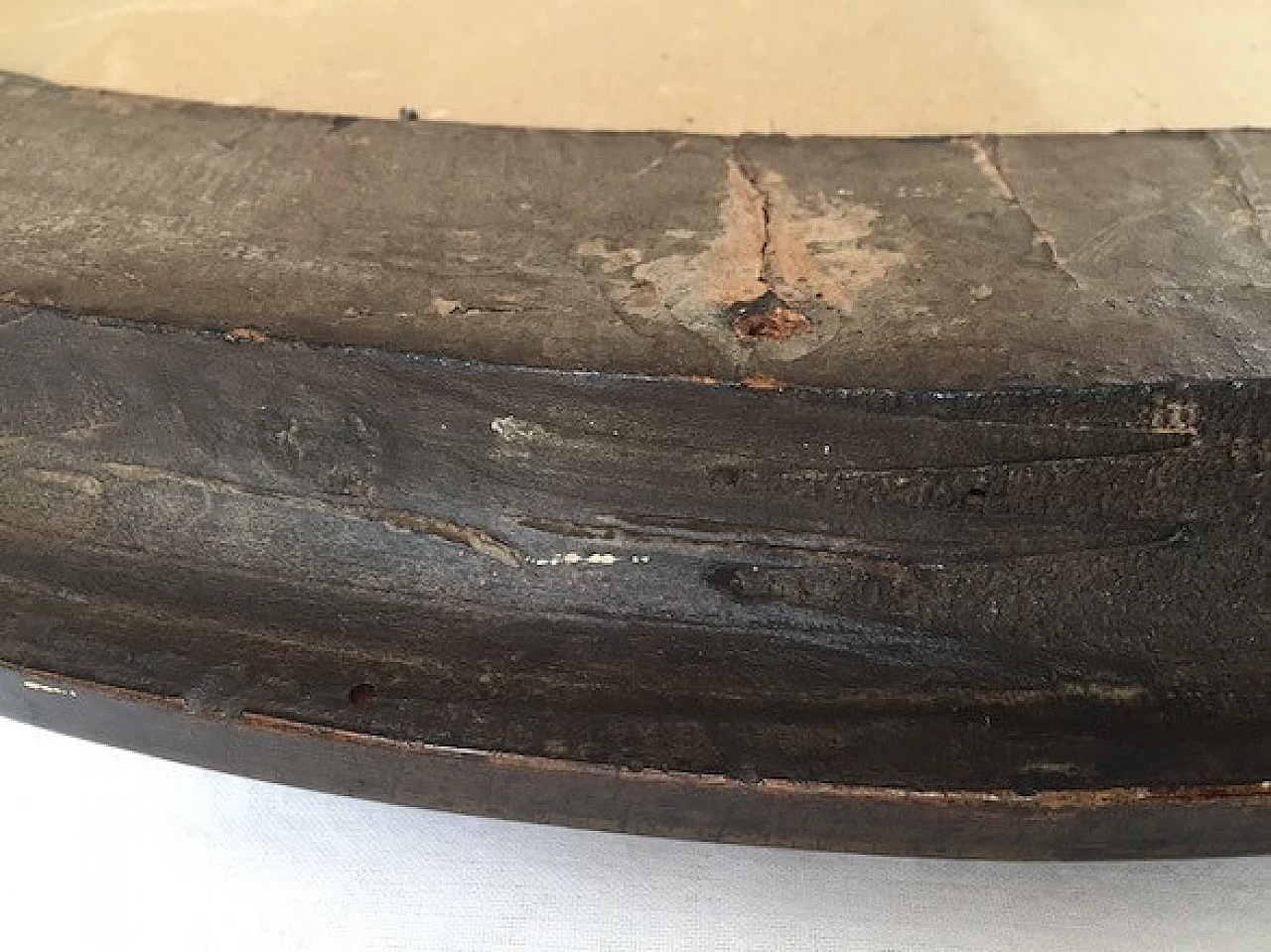 Specchio tondo in legno primi '900 6