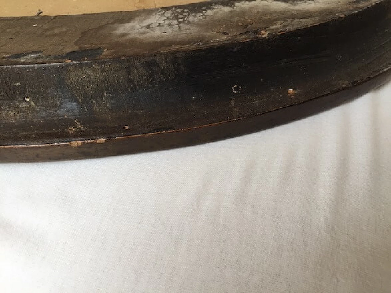 Specchio tondo in legno primi '900 7