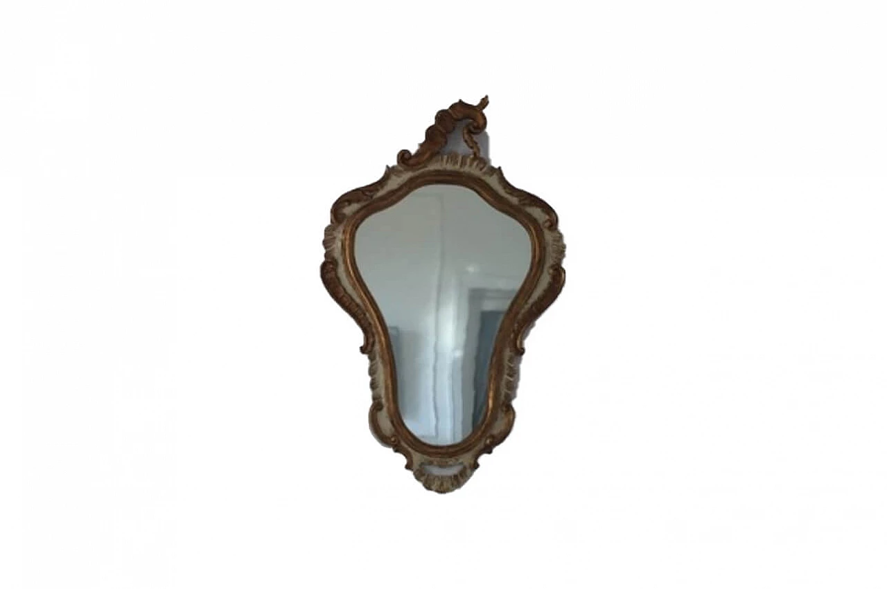 Italian mirror with gilded wooden frame, late 19th century 1