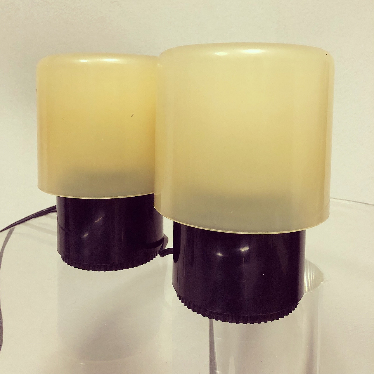 2 "Tic Tac" lamps by Giotto Stoppino for Kartell, 1970 2