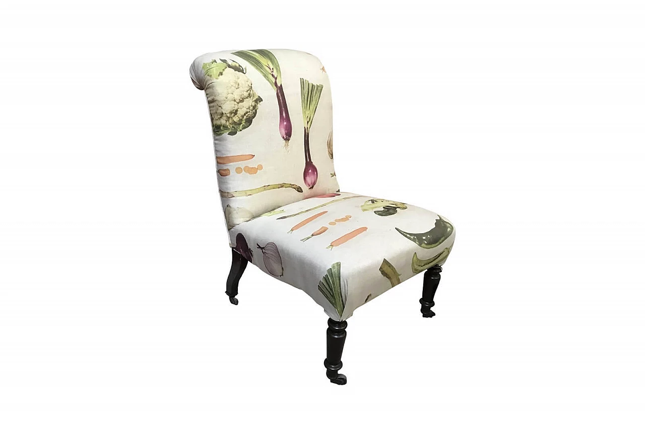 French armchair with new veggies upholstery, mid 19th century 1