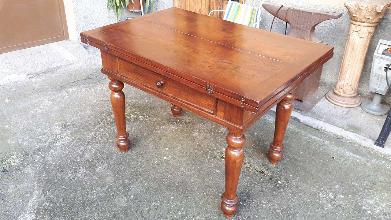 Expandable rustic dining table, mid 19th century 6