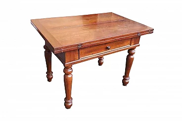 Expandable rustic dining table, mid 19th century