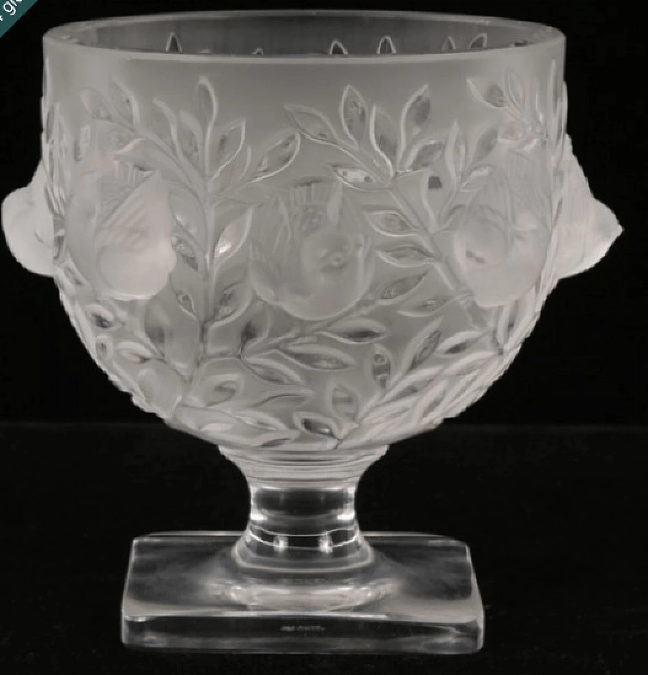 Vaso Elisabeth di Lalique in cristallo molato 2