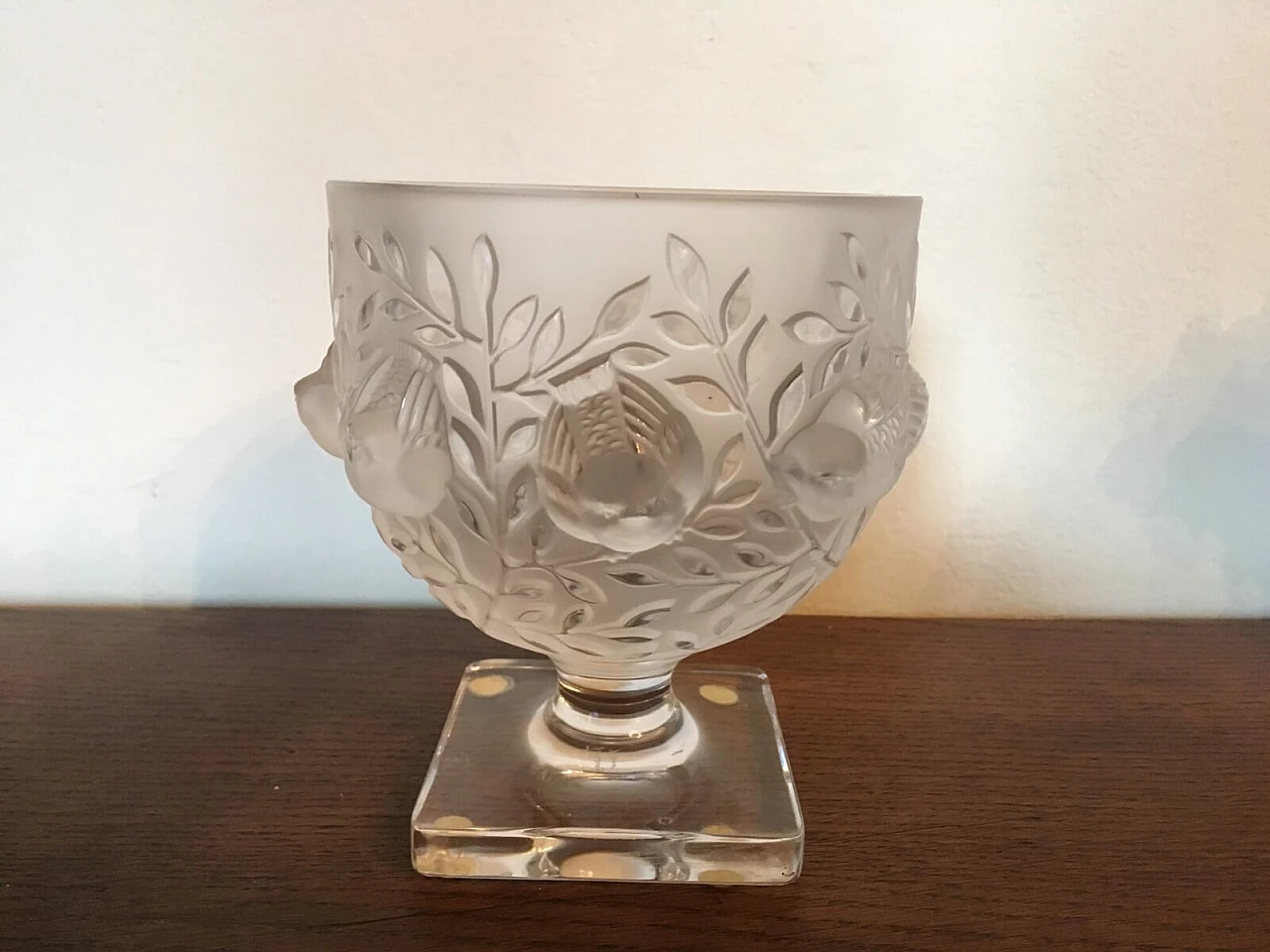 Vaso Elisabeth di Lalique in cristallo molato 3