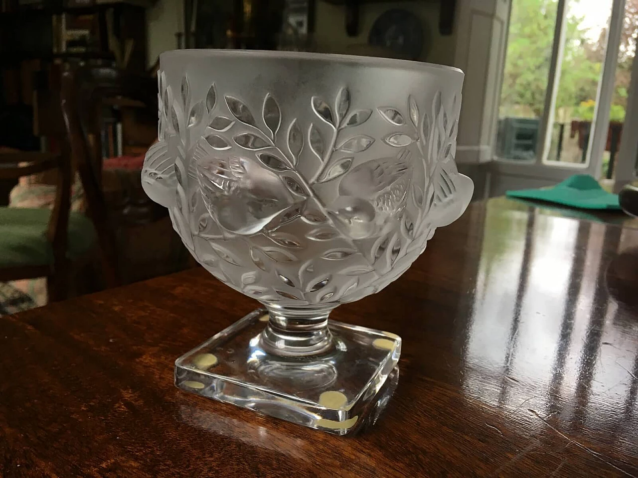 Vaso Elisabeth di Lalique in cristallo molato 11