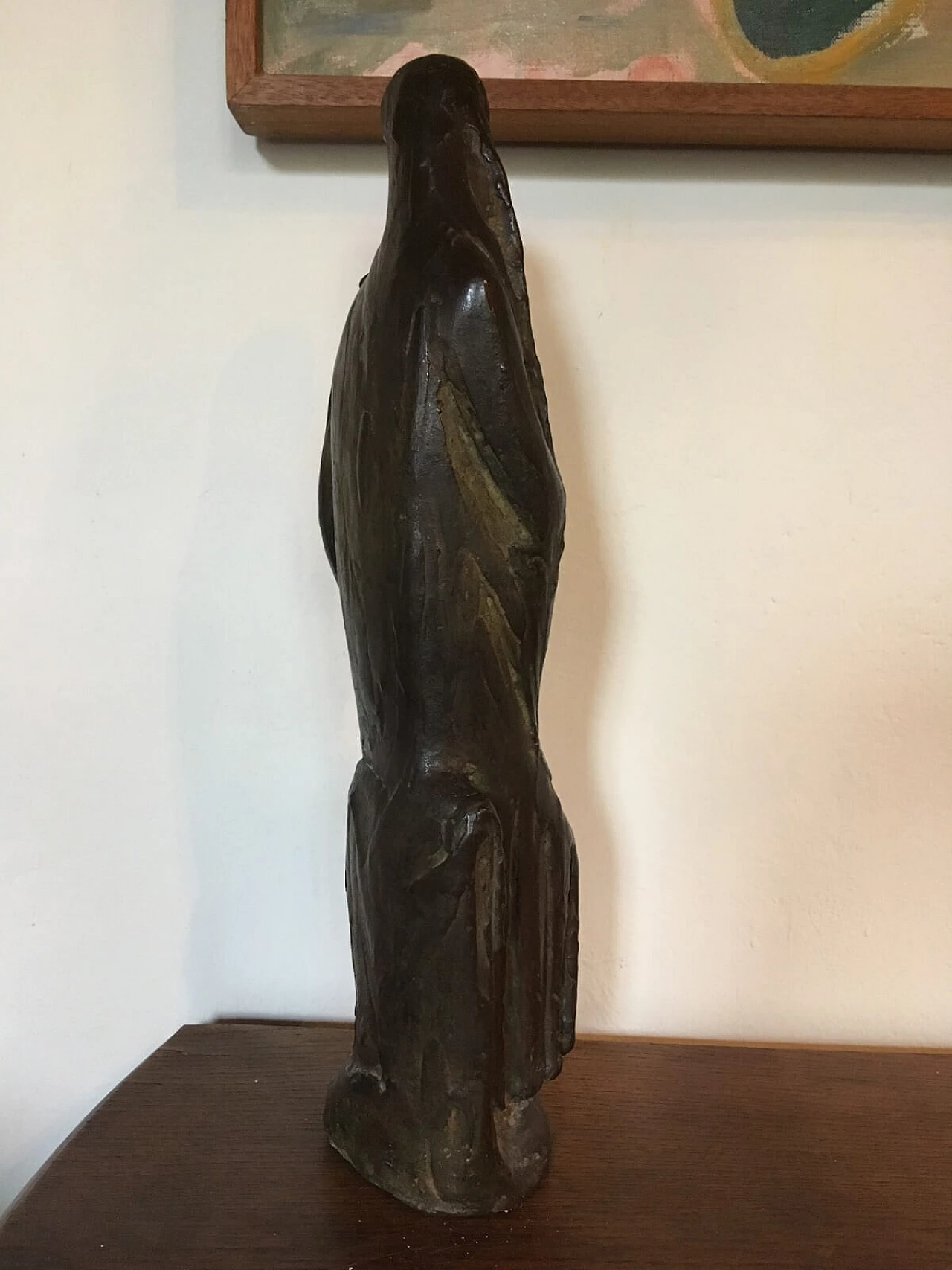 Scultura Madonna e Bambino firmata Coter in bronzo 5