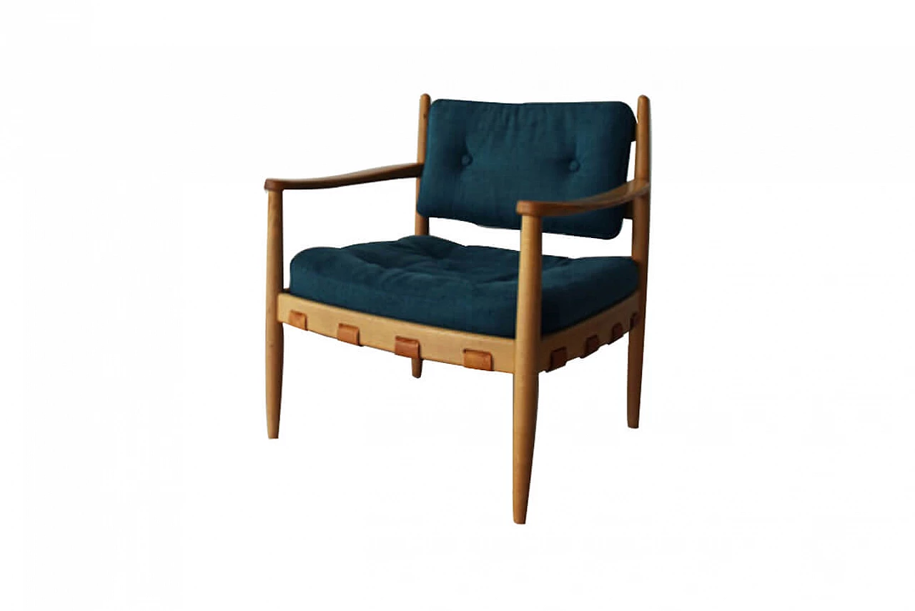 Swedish 1960s oak armchair designed by Eric Merten 1
