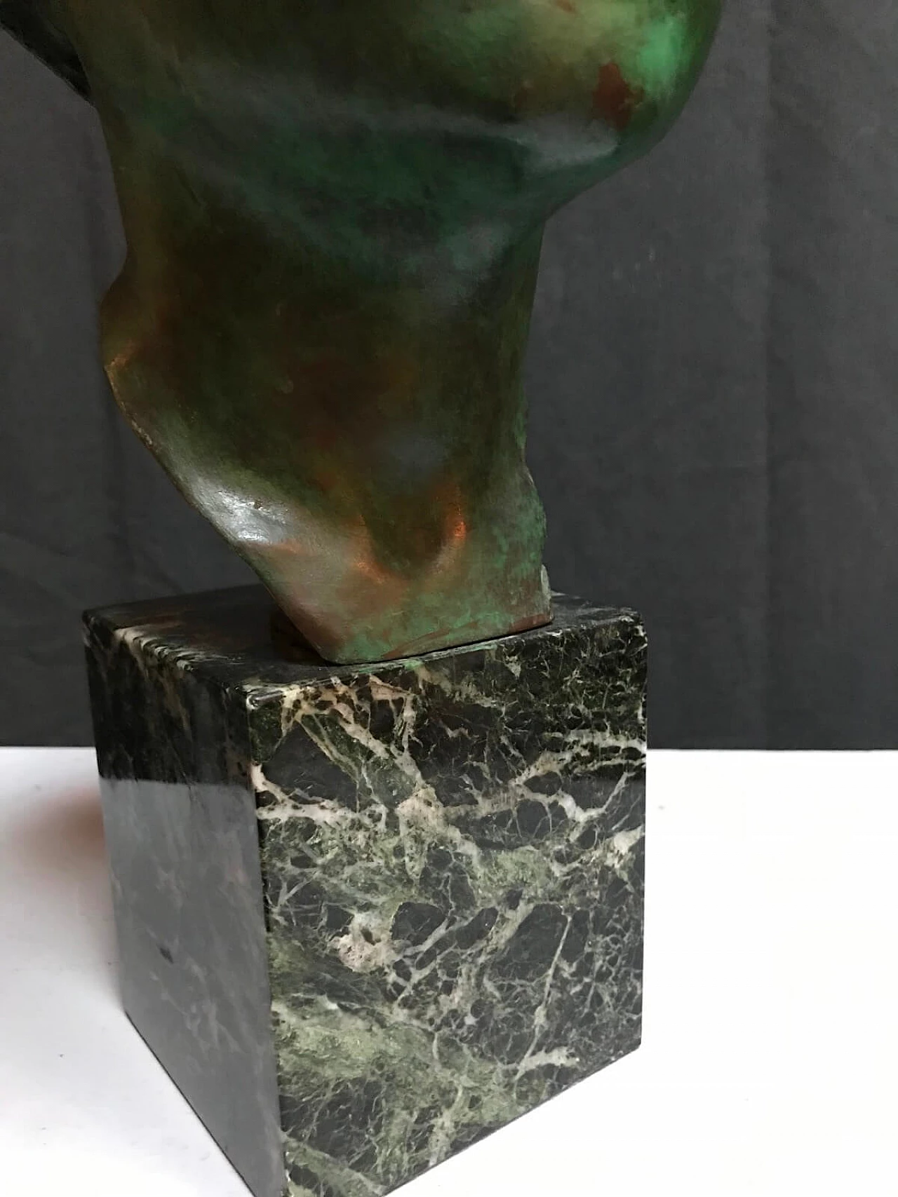 Head of a young man in bronze, Messina early 20th century 5