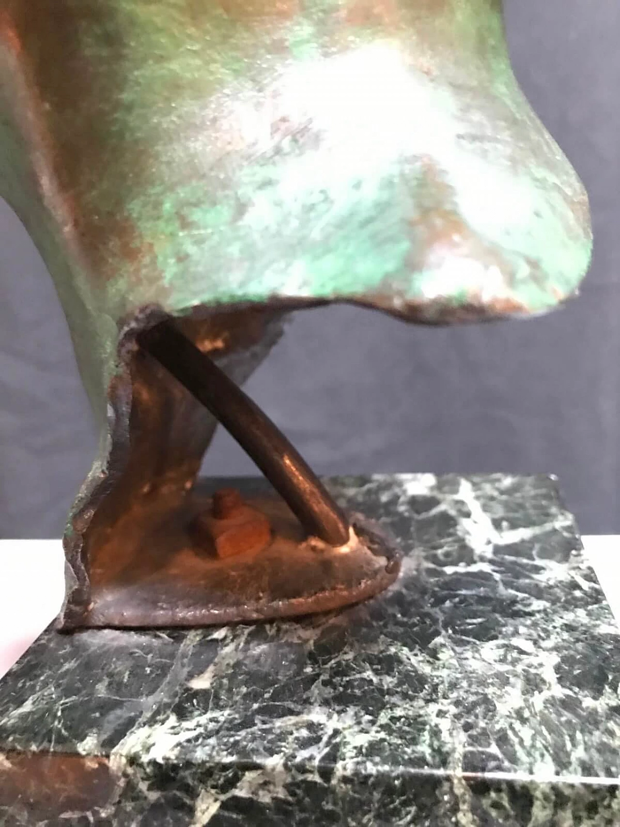 Head of a young man in bronze, Messina early 20th century 6