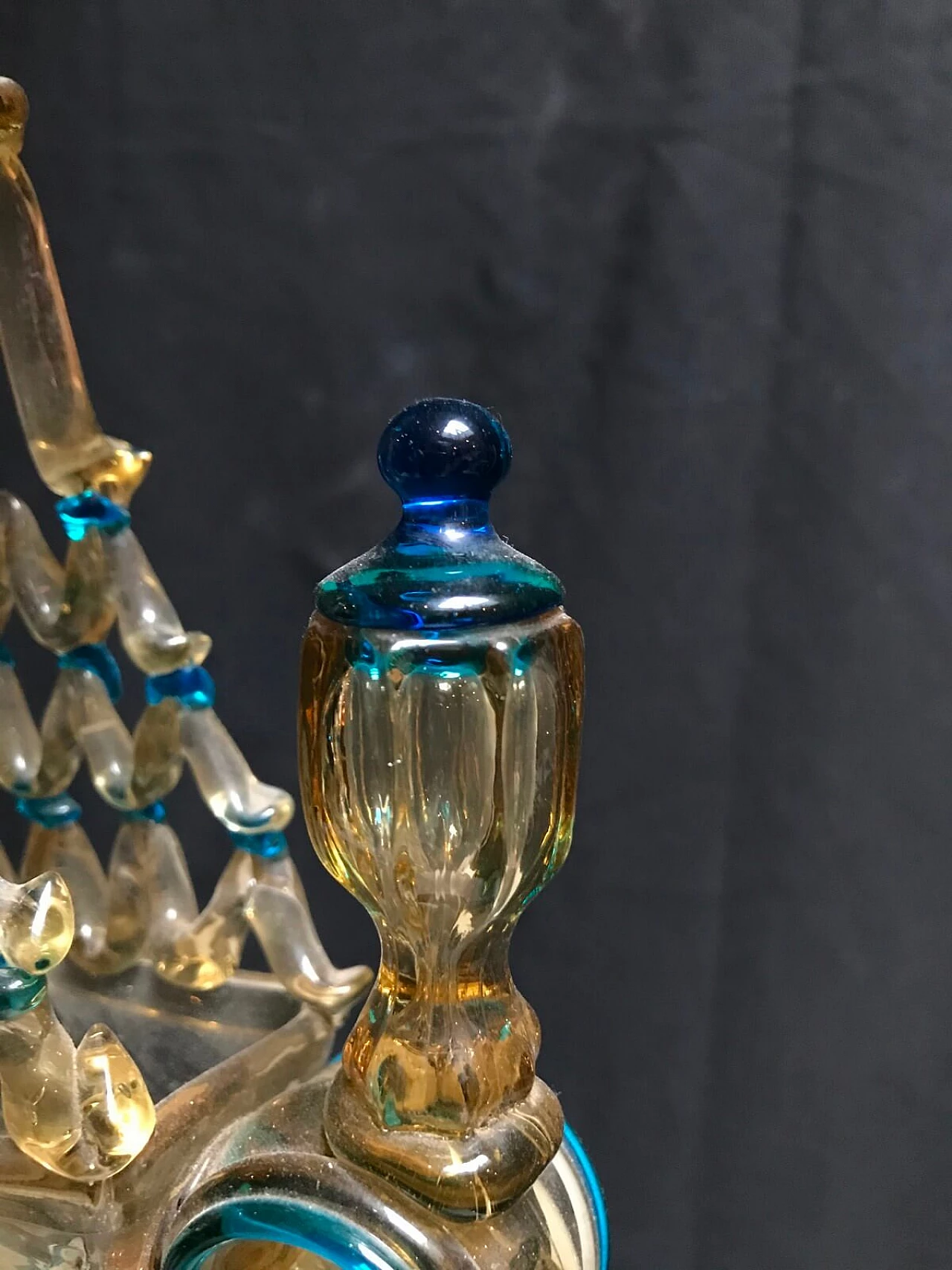Brocca in vetro di Murano soffiato a forma di galeone 5