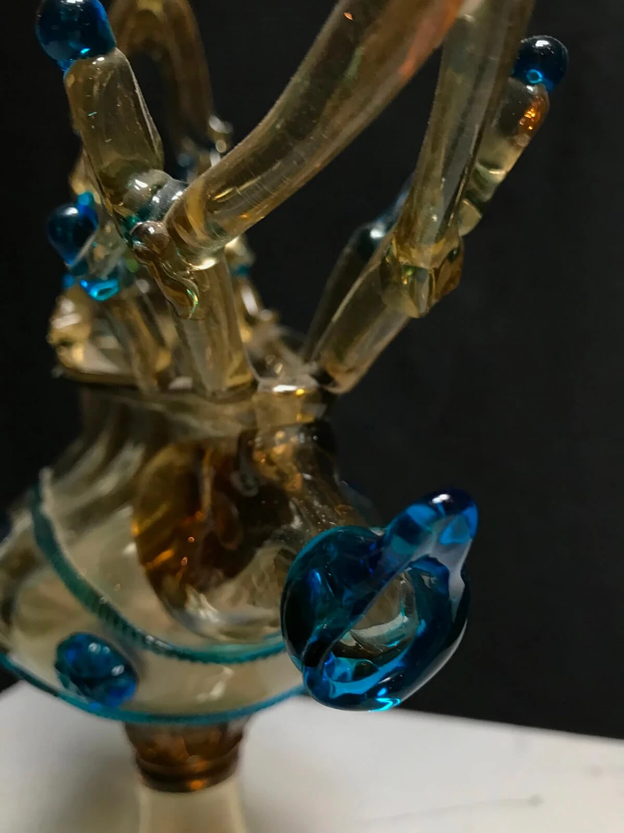 Blown Murano glass jug in the shape of a galleon 8