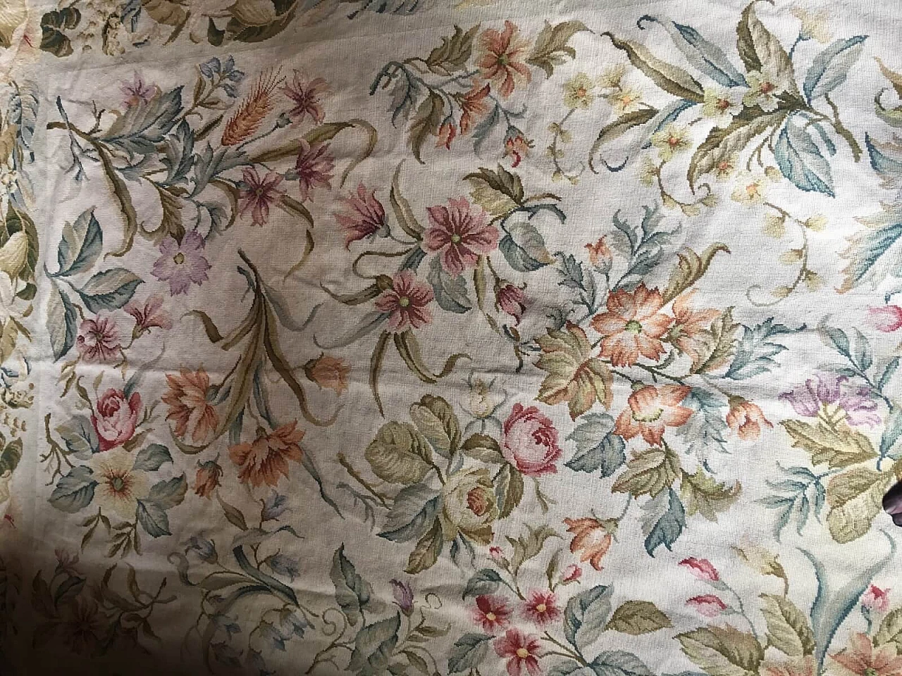 Aubusson floral carpet 7