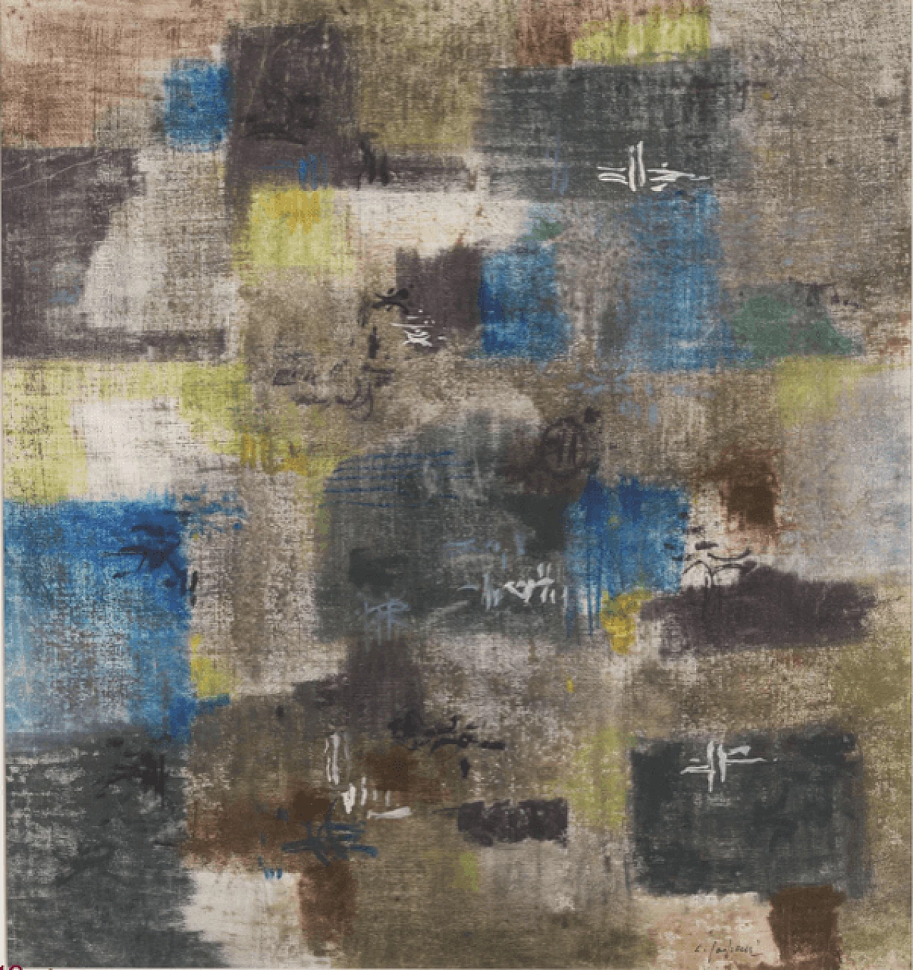 Disegno per tessuto di Luciano Gaspari per JSA anni '50 2