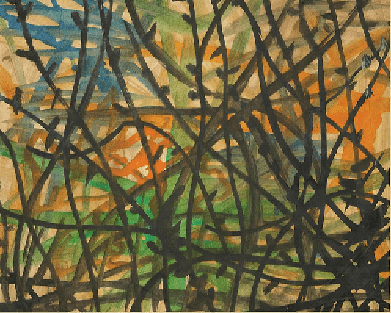 Disegno per tessuto firmato da Vittorio Tavernari per JSA 2