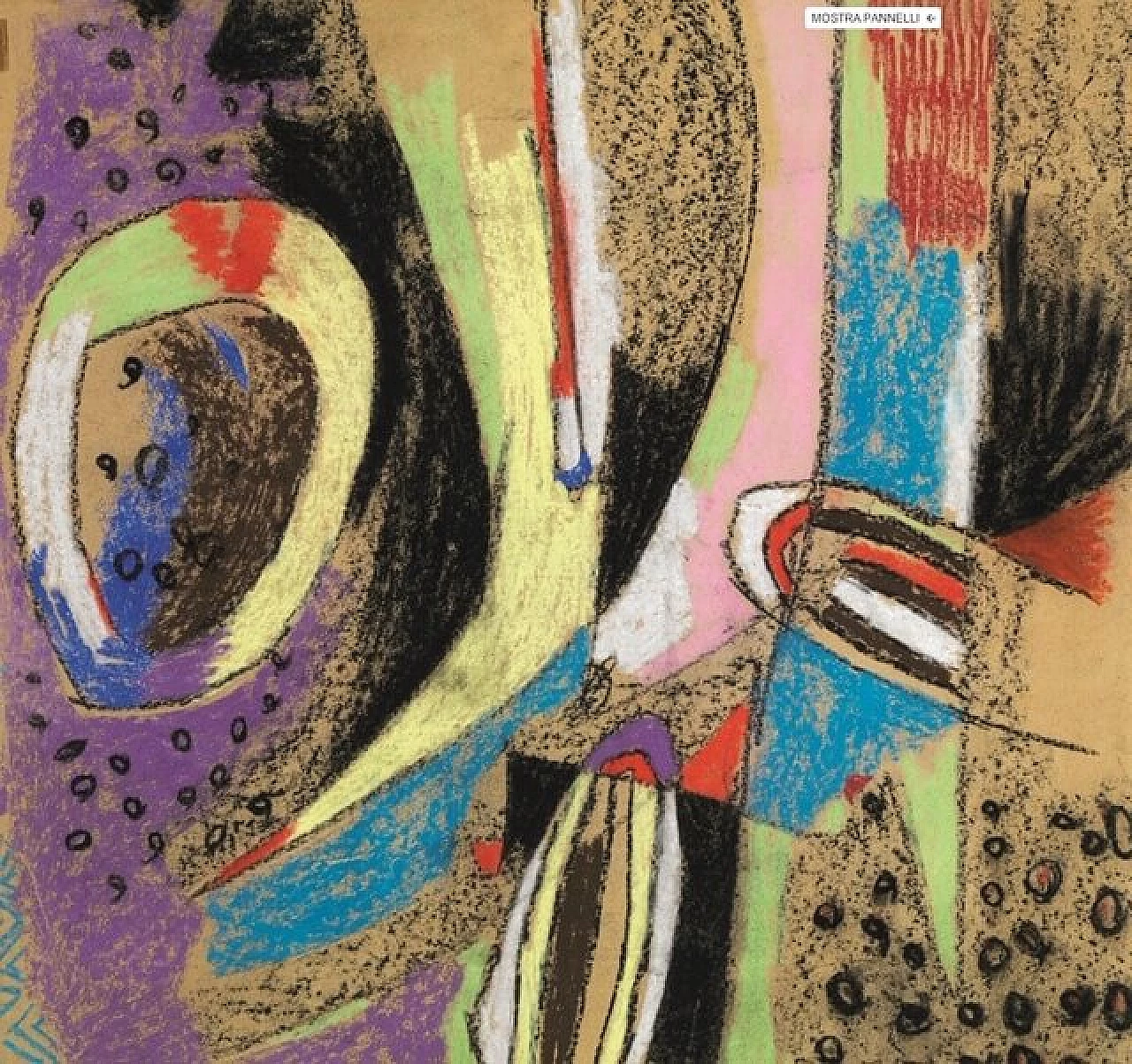 Disegno per tessuto di Gianni Dova per JSA, anni '50 3