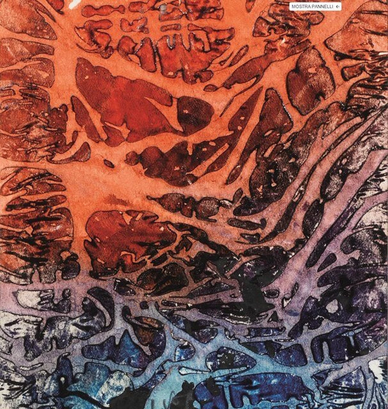 Disegno per tessuto di Gianni Dova per JSA, anni '50 2