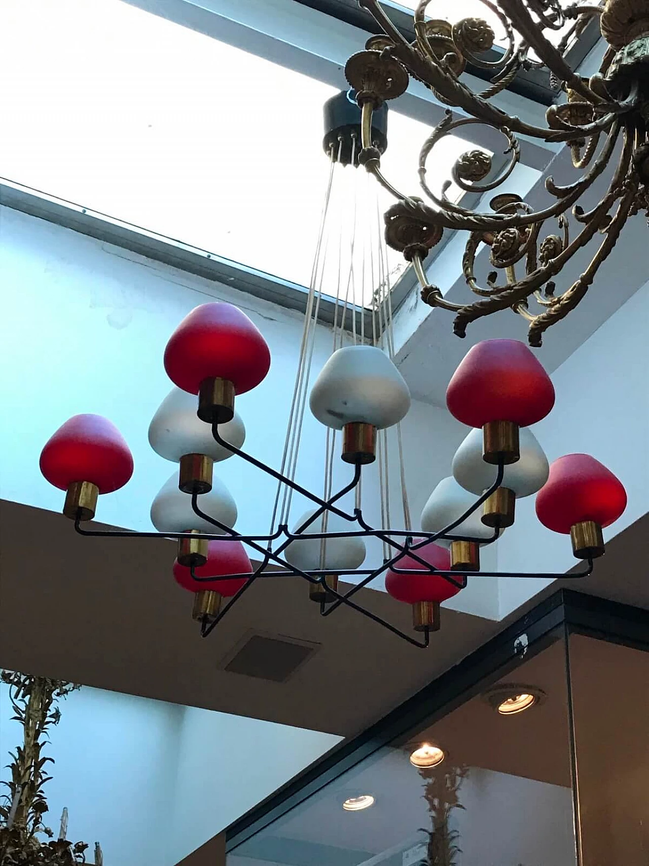 Grande lampadario Stilnovo anni '60 3