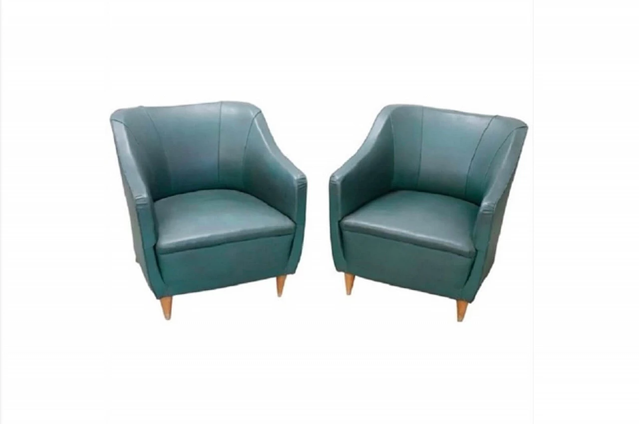 Pair of Italian design armchairs of the '60s 1