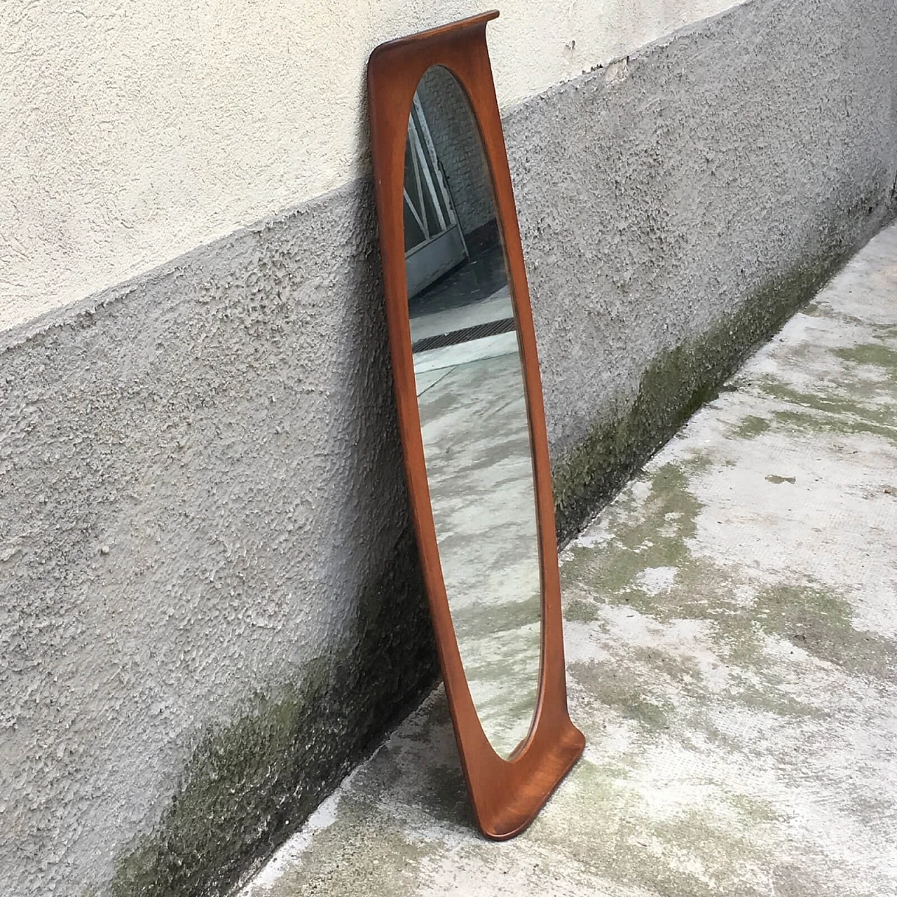 Specchio ovale a muro italiano di Campo e Graffi anni '50 3