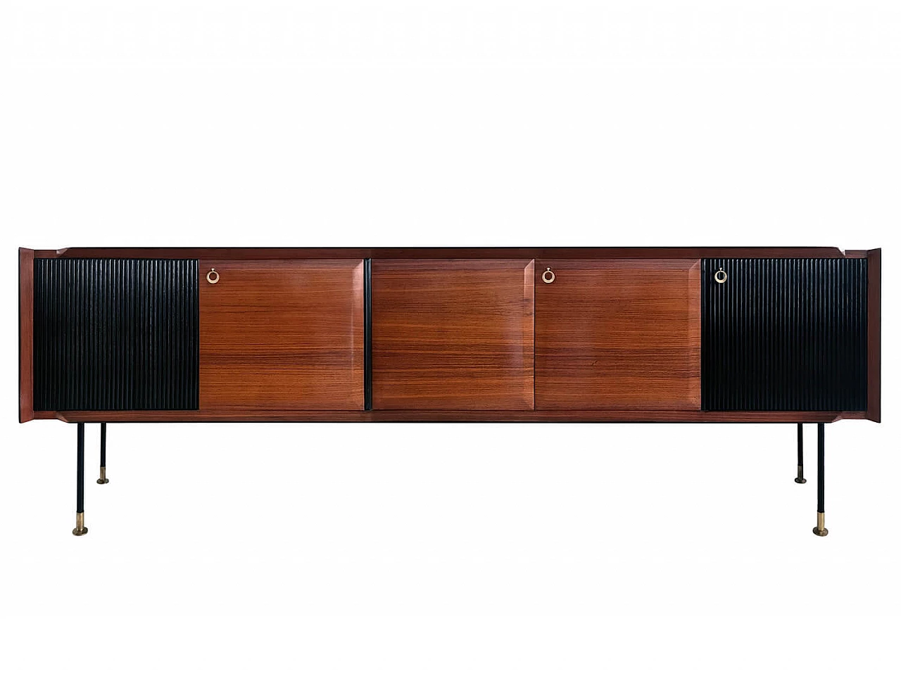 Credenza in legno di teak, di Vittorio Dassi, anni '50 1