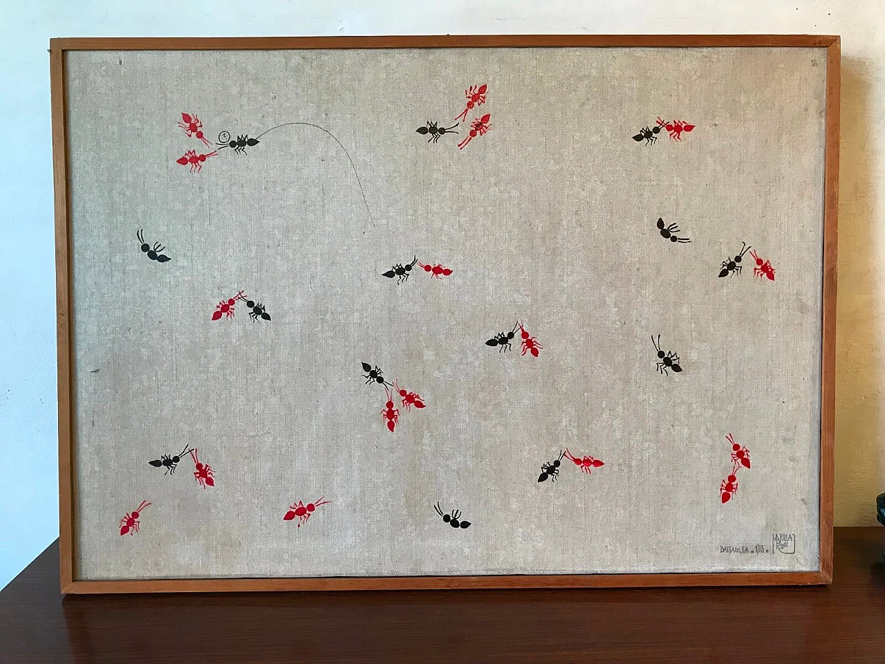 Coppia di quadri di Marilia Rossi tema formiche 3