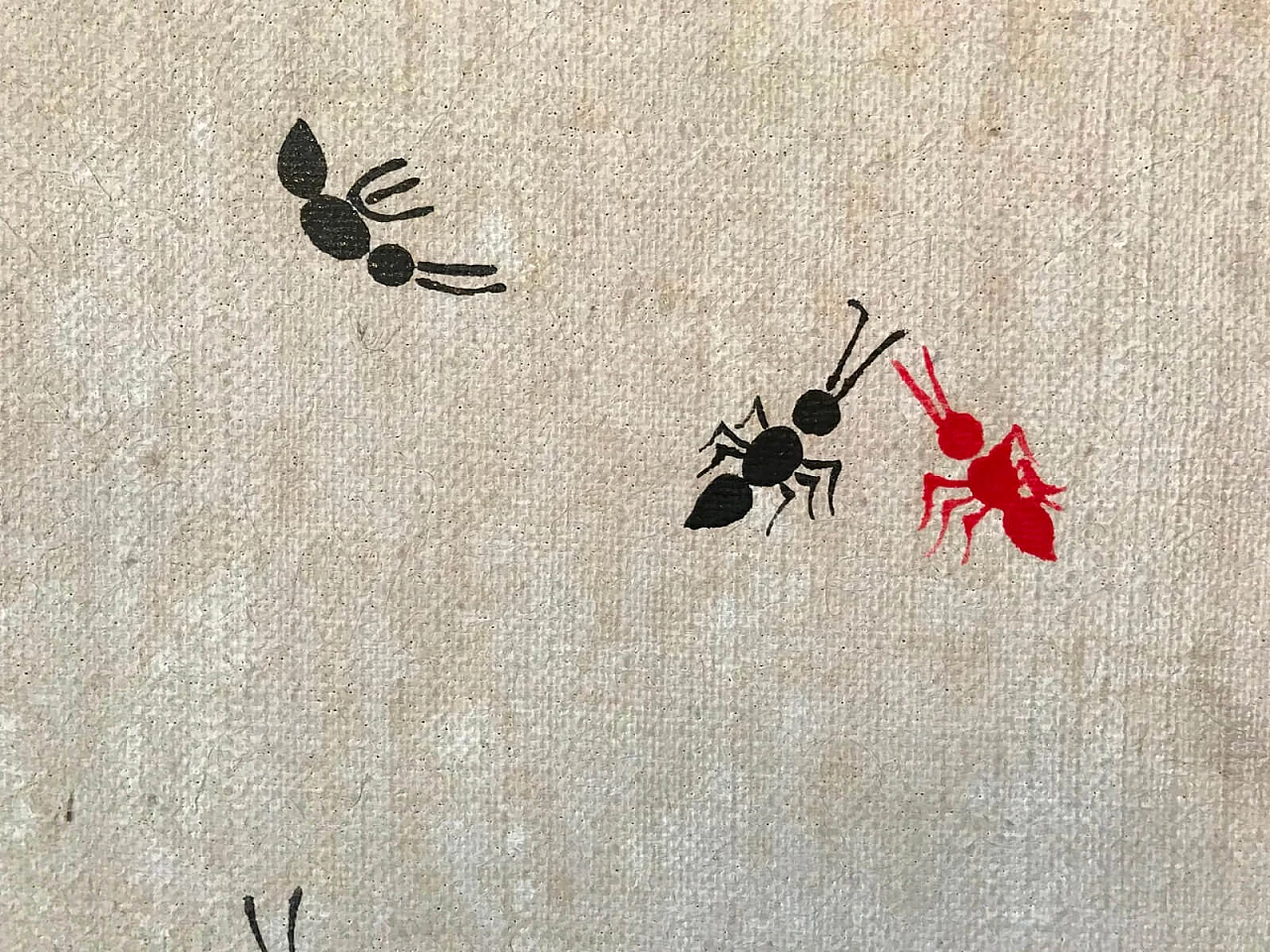 Coppia di quadri di Marilia Rossi tema formiche 8