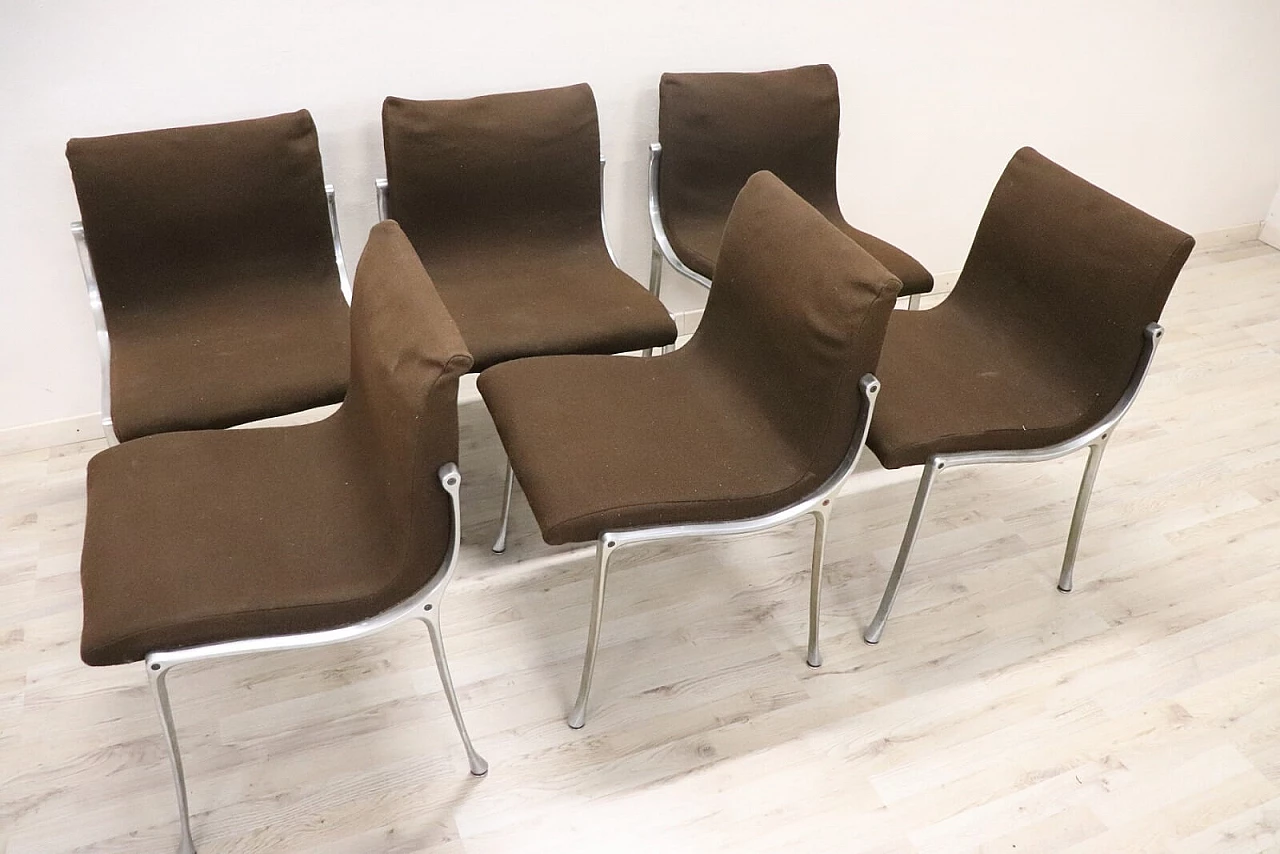 Set di sei sedie design stile Osvaldo Borsani, anni '70 3